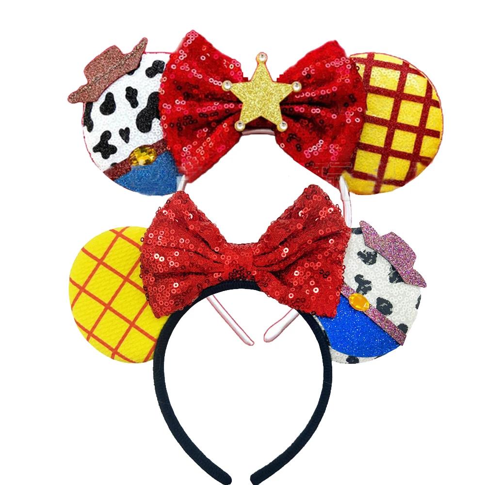 Bandeaux oreilles de Mickey Mouse pour femmes, accessoires pour cheveux, bandeau Toy Story pour fill