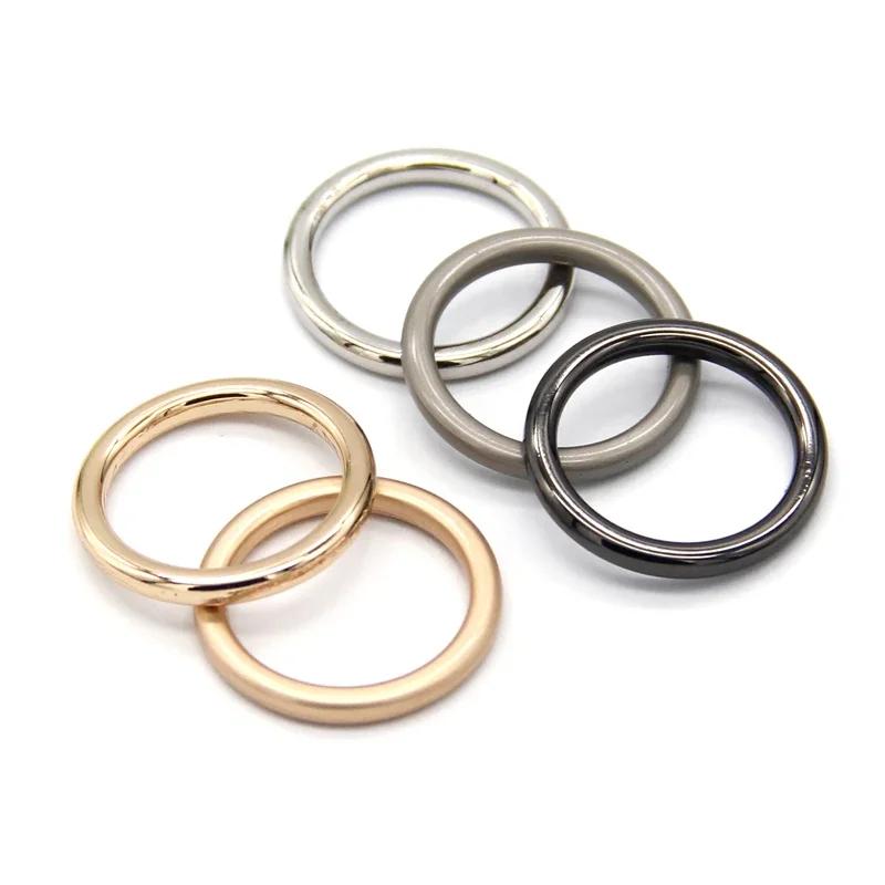 HENGC – grandes boucles rondes en métal, anneau torique, fermoir Web pour ceinture en cuir, chaussur