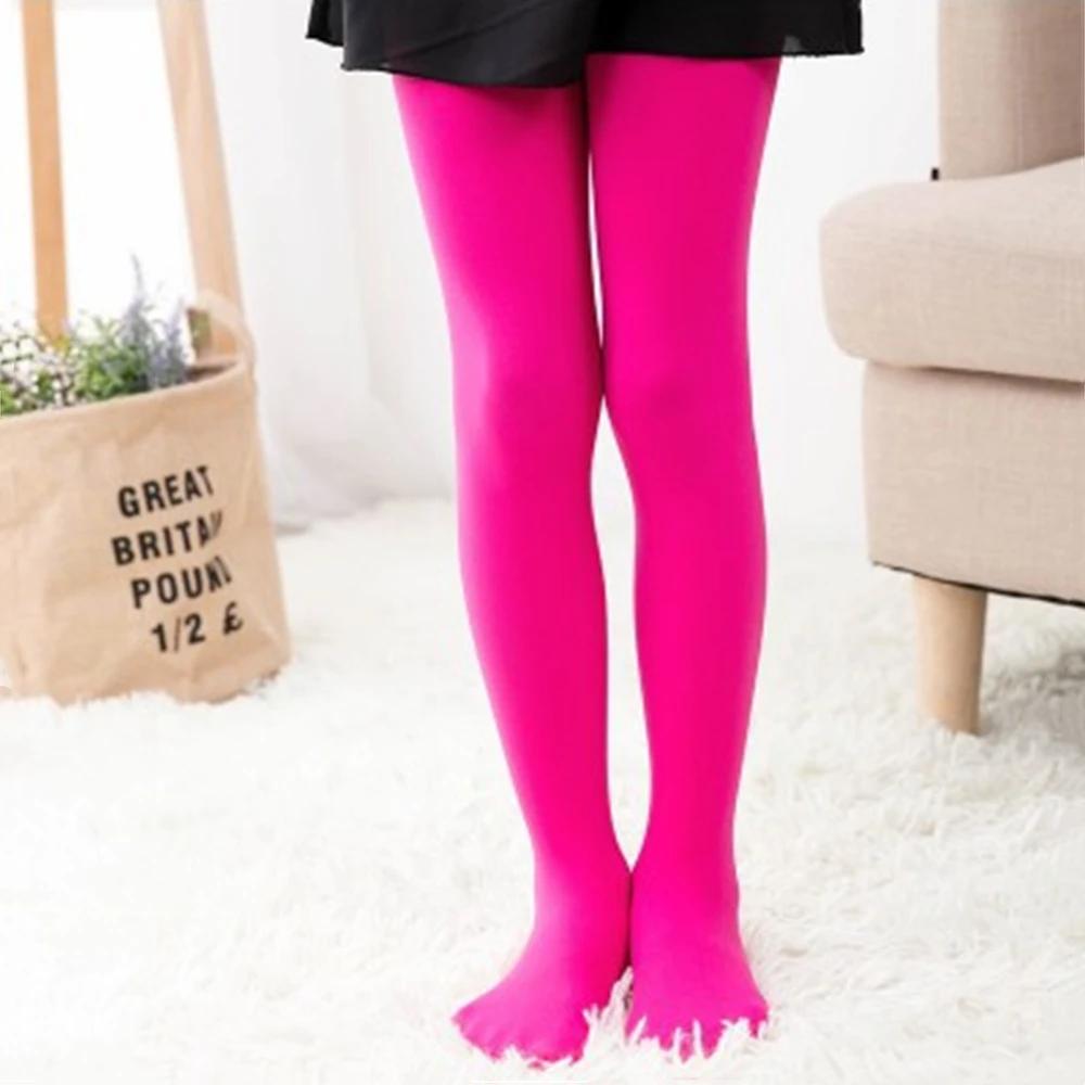 Étudiant enfants bonbons couleur unie collants Ballet danse collants enfants filles velours bas chau