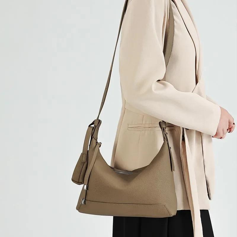 Sac à bandoulière rétro en cuir de vache véritable pour femme, sacs à main de luxe de créateur en cu