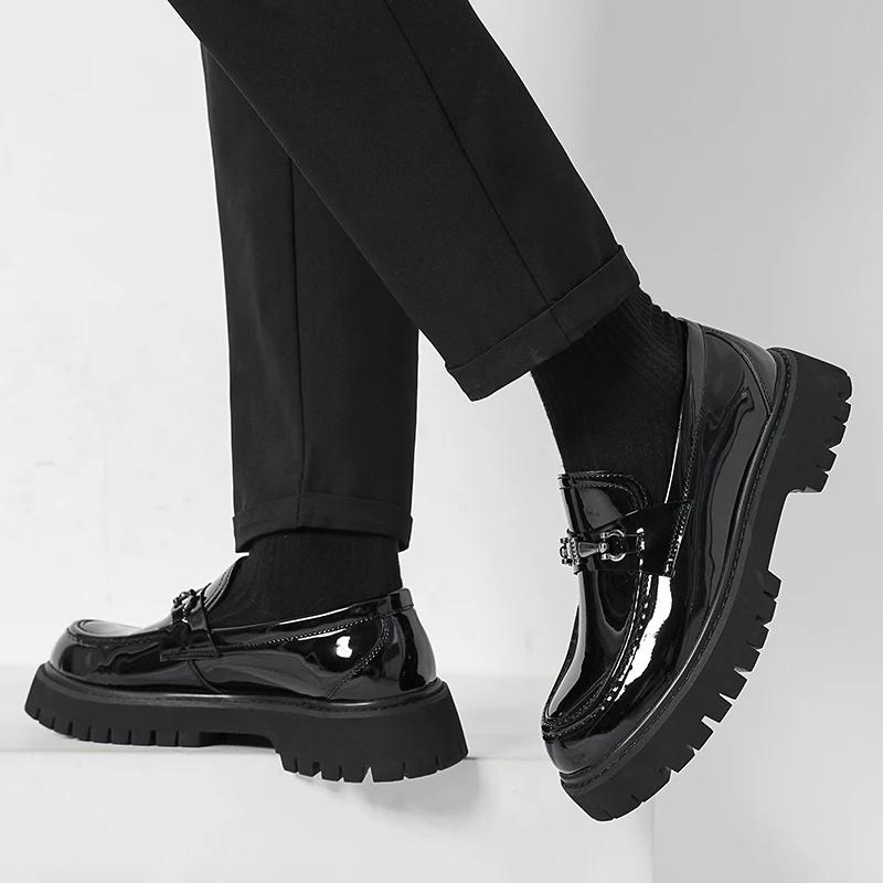 Mocassins en métal de style britannique pour hommes, chaussures de mariage à l'offre elles optiques,