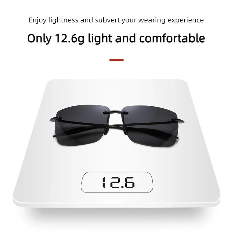 Lunettes de soleil ultralégères TR90 pour hommes et femmes, sans cadre, pour conducteur, conduite, m