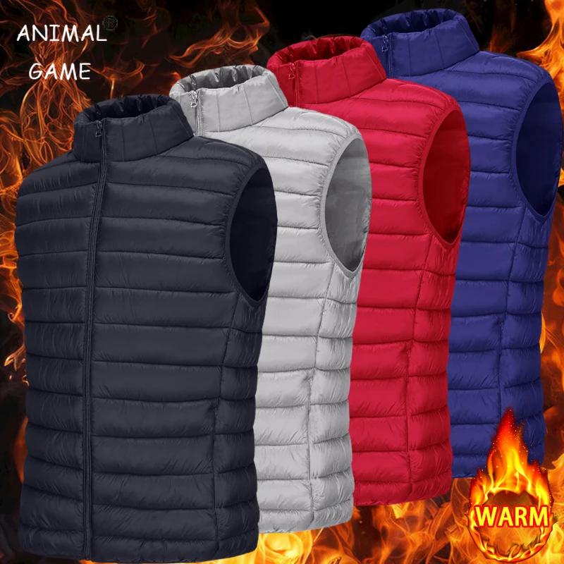 Gilet décontracté d'automne pour hommes, veste légère sans manches, fermeture éclair complète, gilet