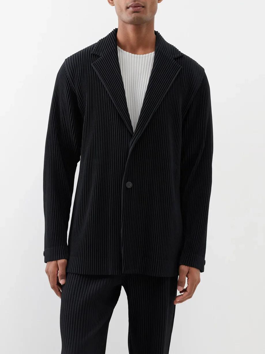 Blazers plissés doublés décontractés, manteau coupe couvertes, veste de haute qualité, mode professi