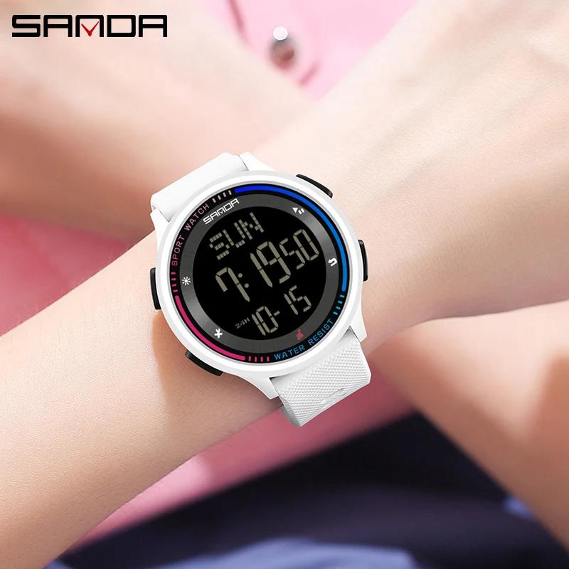 SANDA montre pour hommes fonctions multiples Sports de plein air chronomètre étanche mouvement numér
