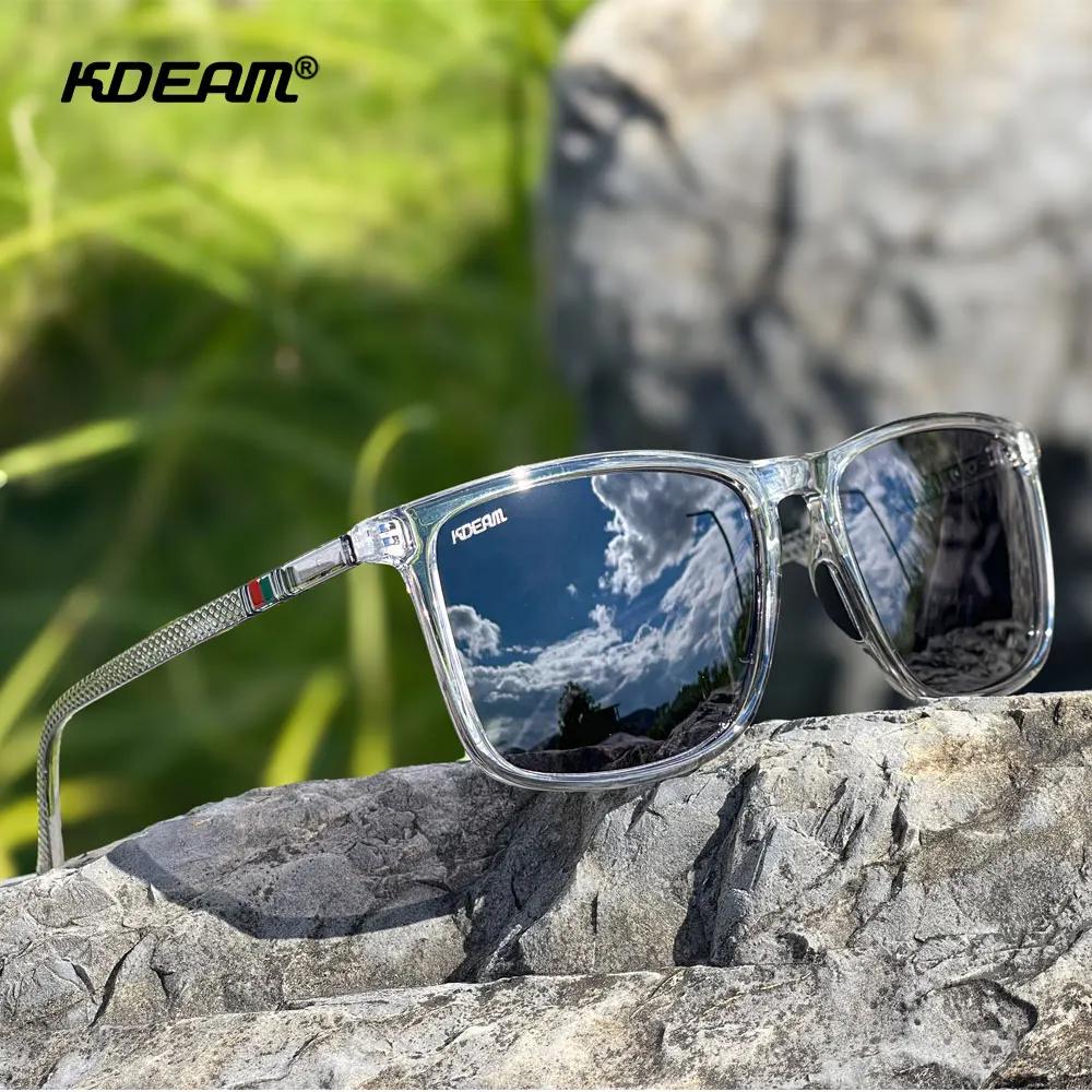 Lunettes de soleil polarisées KDEAM taille XL extra large pour hommes, lunettes de soleil photochrom