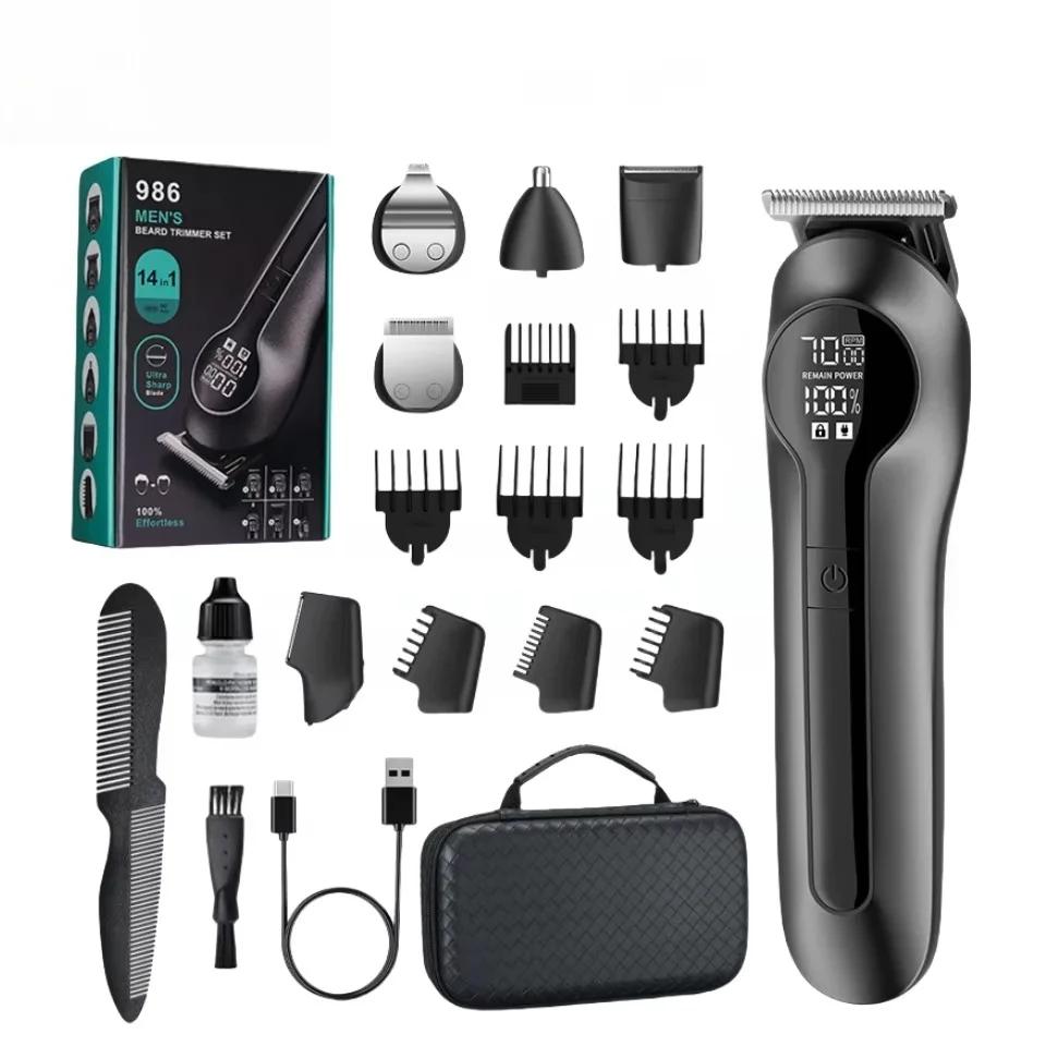 Kit de toilettage multifonctionnel Mijia 6-en-1, tondeuse à cheveux avec écran numérique, rasoir éle