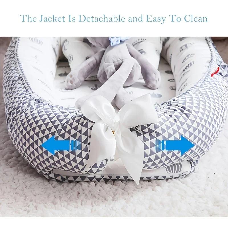 Nid de bébé pour dormir, chaise longue pour nouveau-né, en coton, respirant, réglable, berceau dans