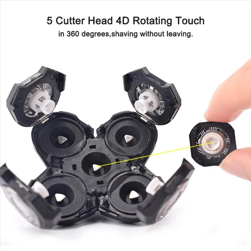 Nouveau 4 pièces tête de rasoir de remplacement rasoir électrique 5 coupe tête flottante étanche lam