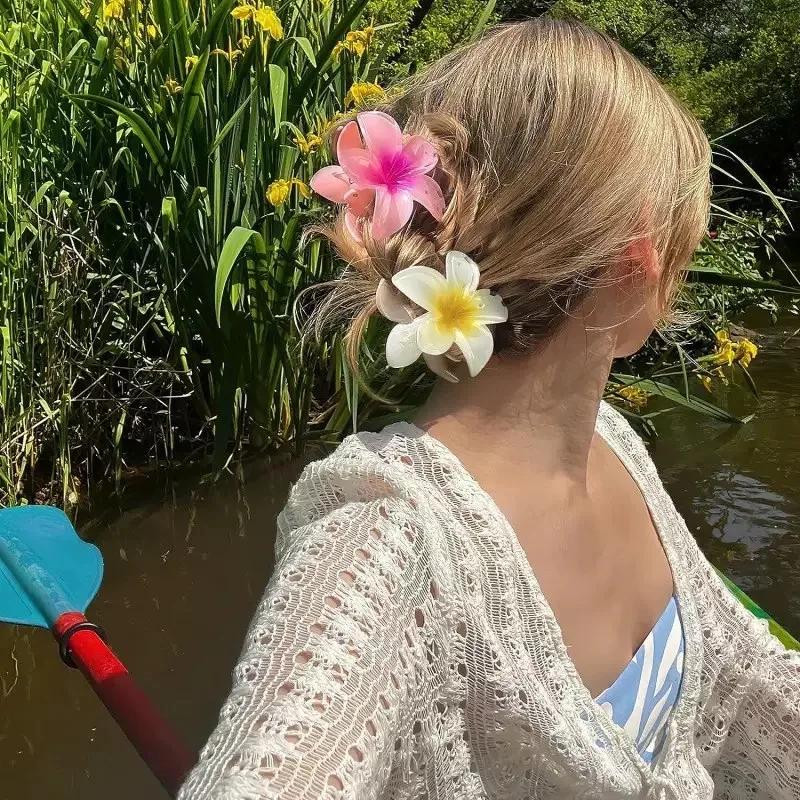Pinces à cheveux en forme d'œuf, 3 ou 18 pièces, dégradé de couleur bonbon, fleurs adaptées au quoti