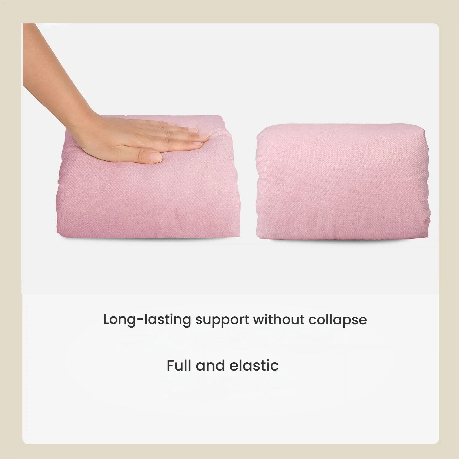 Oreiller d'allaitement peluche pour bébé - Coussin confortable avec bras chauds pour période lactation