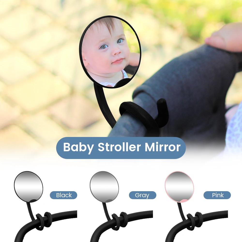 Miroir de poussette 1PC - 360 réglable °   Miroir de poussette testé et incassable avec pied en sili