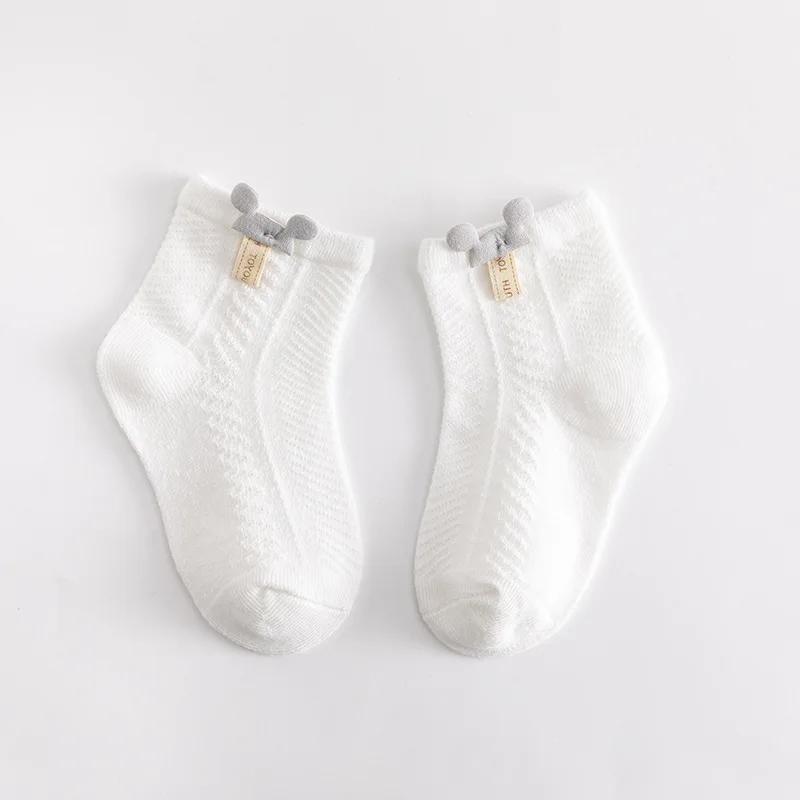 4 paires/lot été bébé maille mince chaussettes dessin animé doux coton nouveau-né chaussette princes