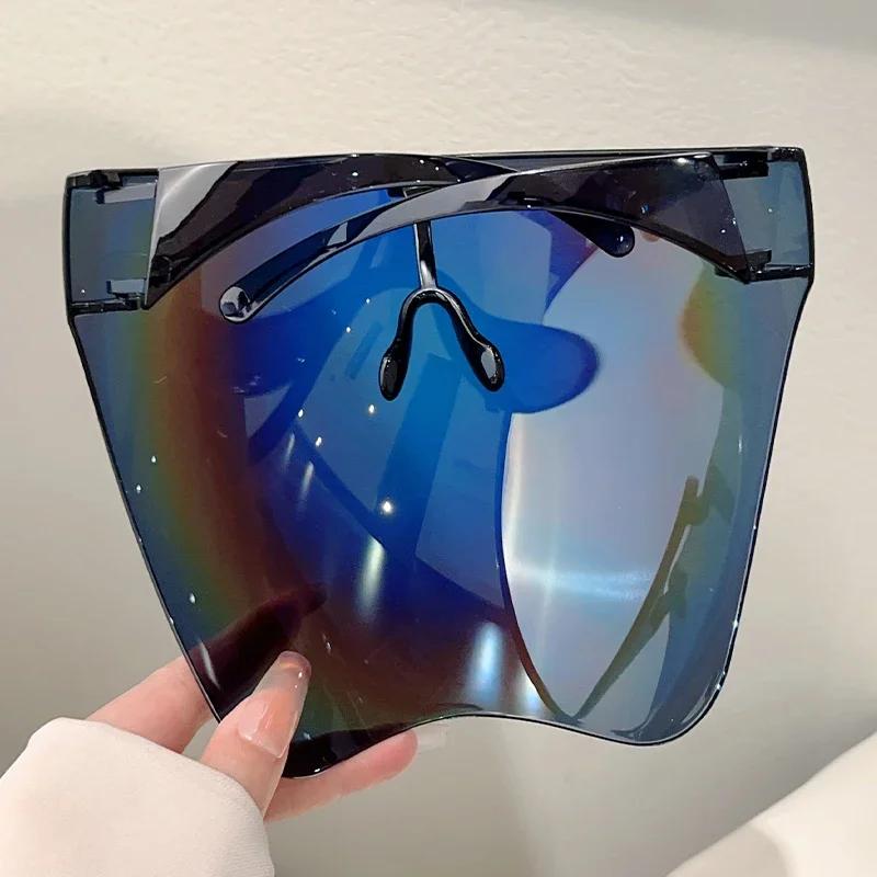 KAMMPT énorme lunettes de sport hommes miroir futuriste cyclisme en plein air lunettes de soleil de 