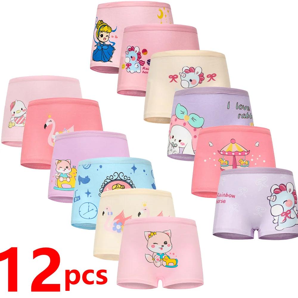 1/4/8/12 pièces enfants filles culottes ensembles coton joli mignon dessin animé licorne imprimer en