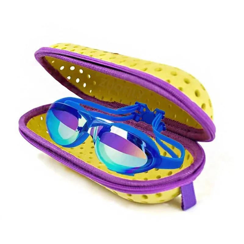Housse de protection pour lunettes de natation, 1 pièce, boîte de protection souple avec trou de Dra