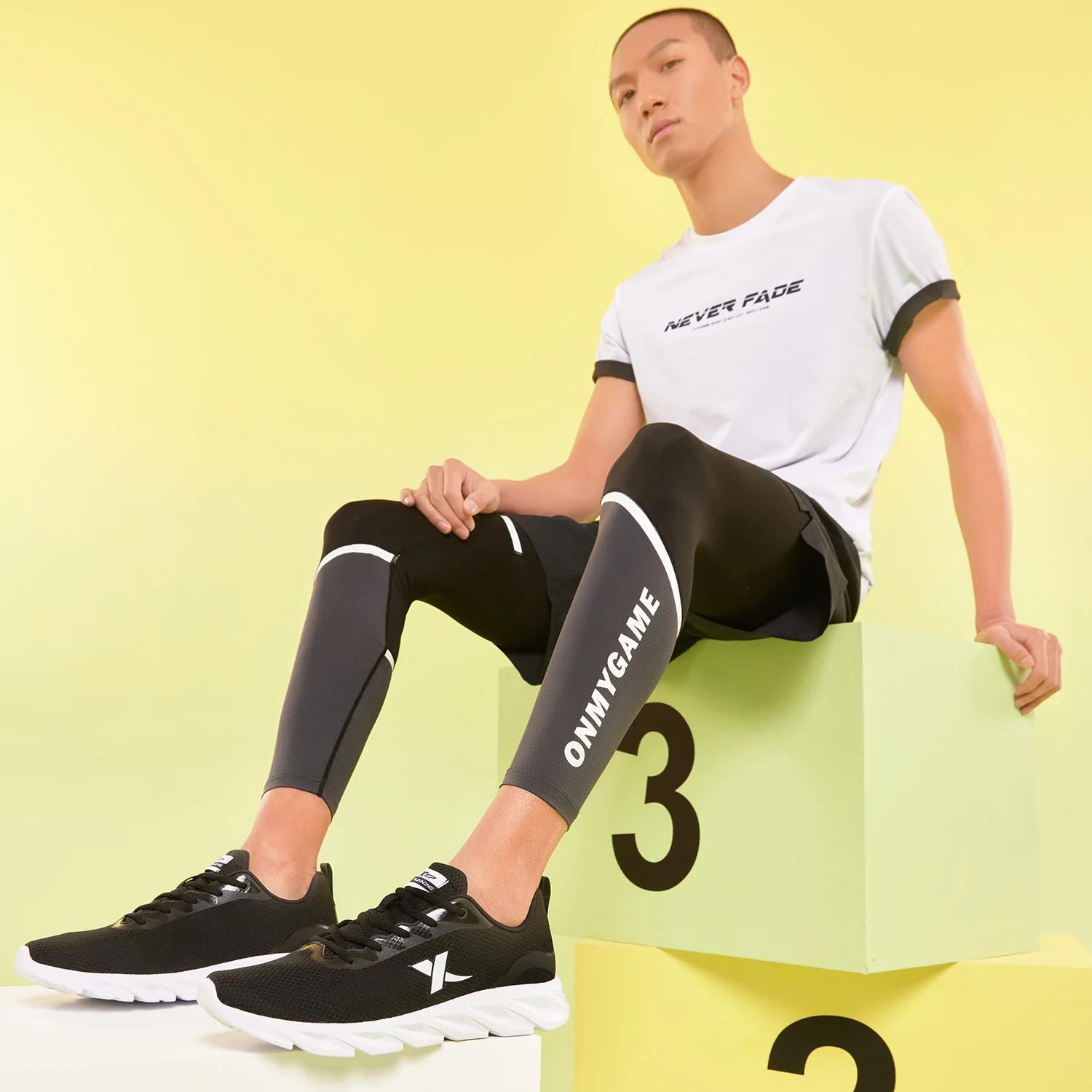 Xtep-Chaussures de course légères et respirantes pour homme, baskets de sport, de jogging, anti-baum
