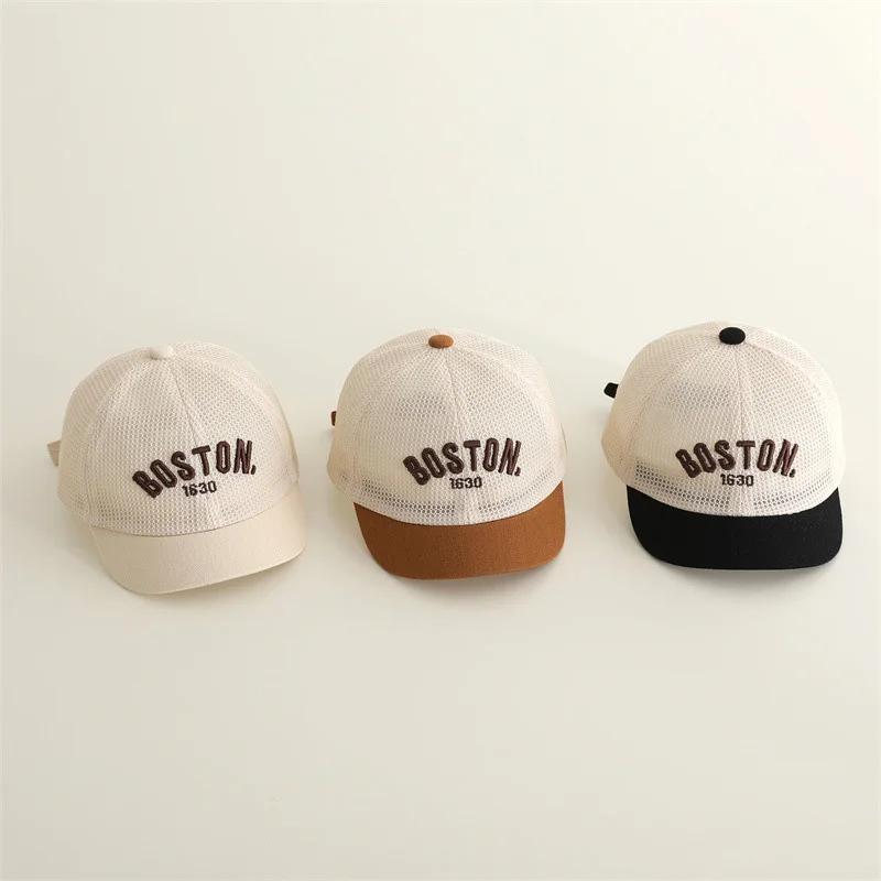 Casquette de baseball brodée pour bébé, respirante en maille, pour l'été, chapeau de soleil pour tou