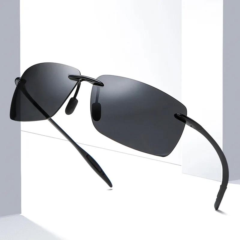 Lunettes de soleil ultralégères TR90 pour hommes et femmes, sans cadre, pour conducteur, conduite, m