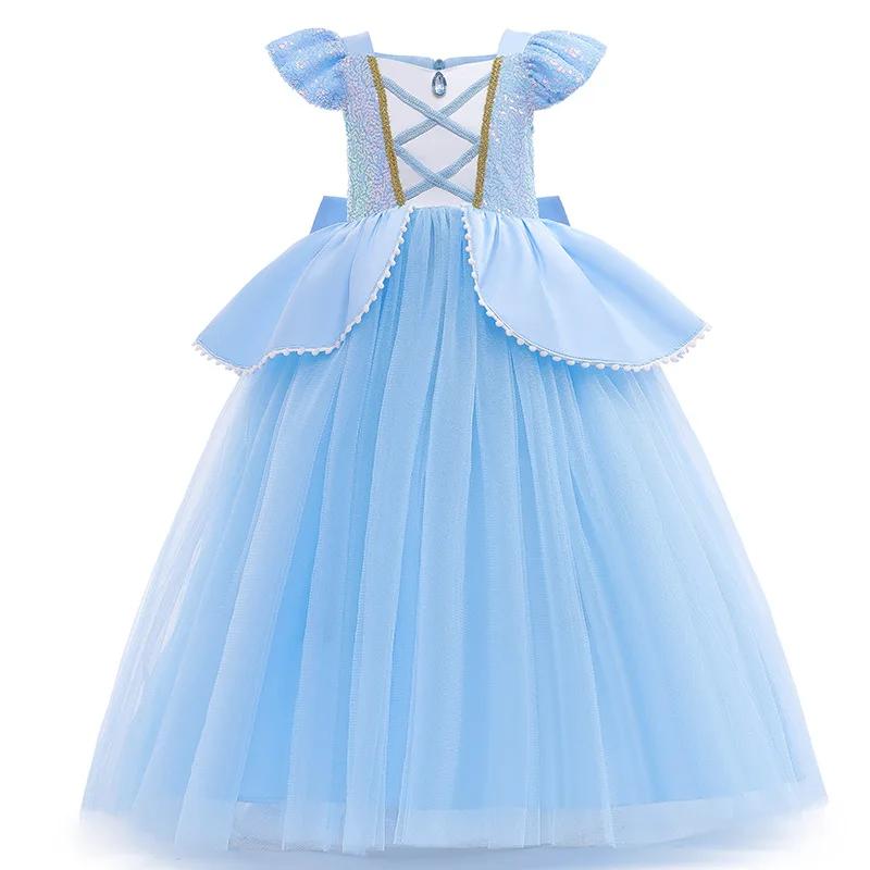 Robe Cendrillon de 2 à 10 ans, Costume de Cosplay de princesse pour filles, déguisement de fête de n