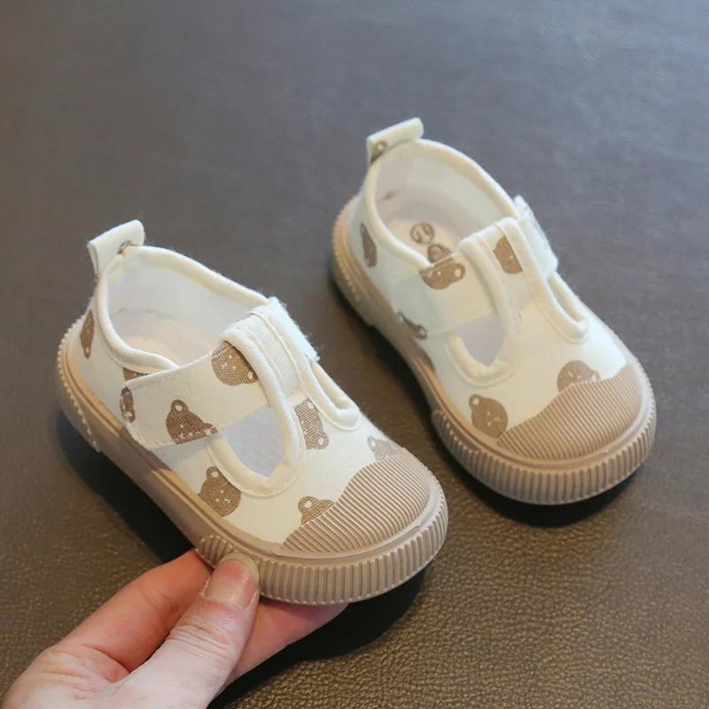 Chaussures décontractées à bouche carrée pour garçons/filles, chaussures de marche à semelle souple 