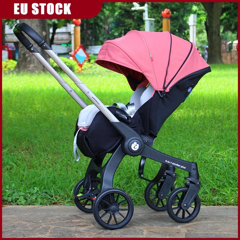 STOCK ue 4 in1 bébé poussette multifonctionnel nouveau-né landau pliable panier type siège léger voy