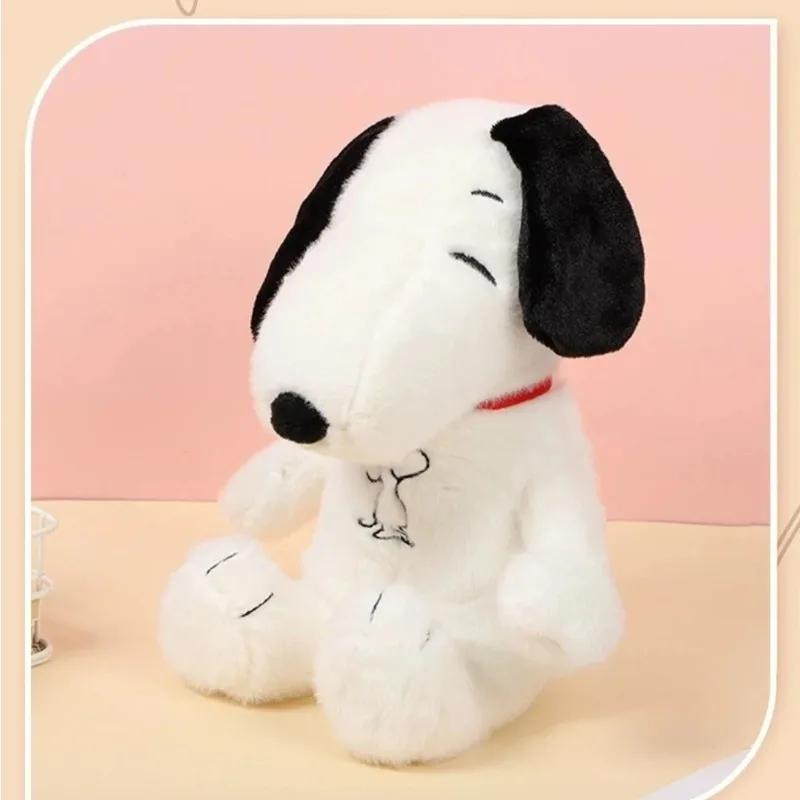 Nouveau bébé respiration apaisant Snoopy chien blanc en peluche poupée compagnon de couchage musique