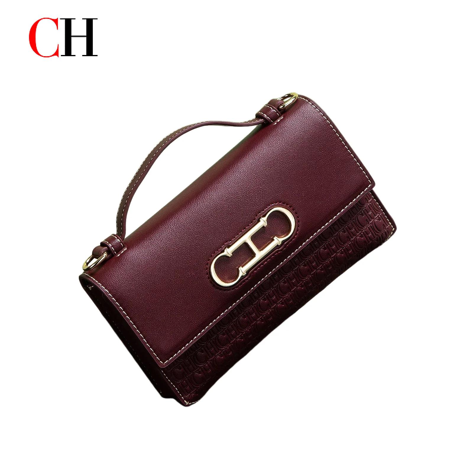 CH sac à bandoulière marque femmes sac lettre impression cuir Compact élégant sac à main sac fourre-