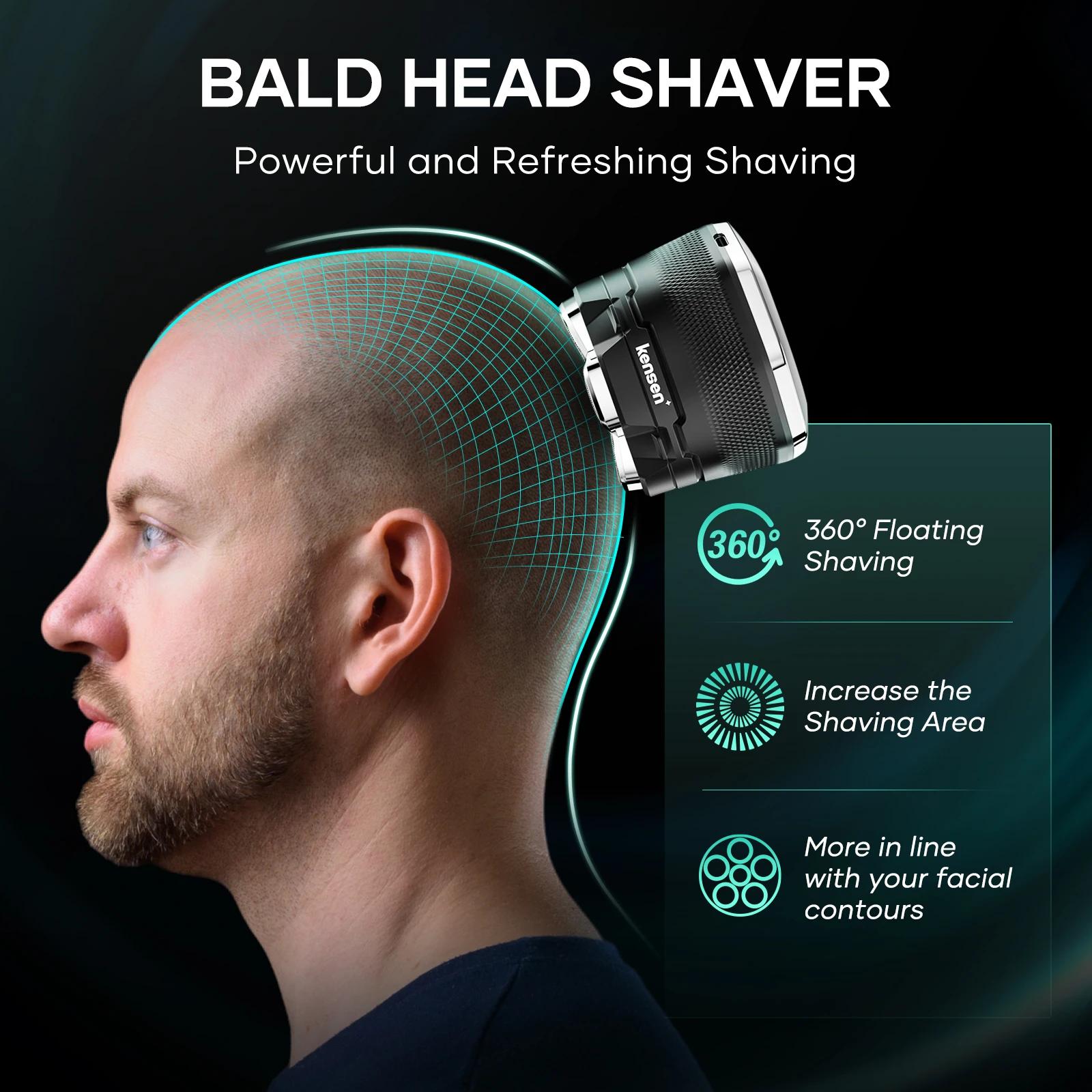 KENSEN 6D rasoir électrique flottant magnétique pour hommes tête humide/sèche rasoir tondeuse à chev
