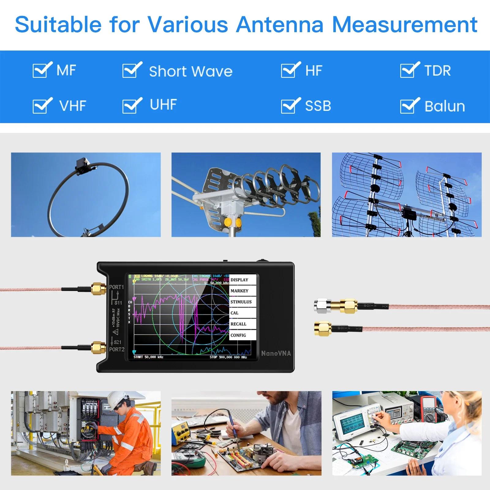 Analyseur de réseau vectoriel NanoVNA-H4, 10KHz-1.5GHz, MF HF VHF UHF, analyseur d'antenne, Tuner d'