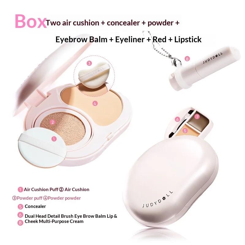 Judydoll – disque complet Portable pour le visage, petite boîte de poudre, coussin d'air, correcteur