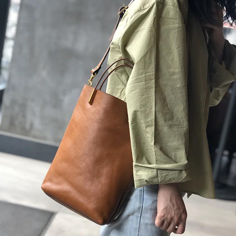 Sac à main rétro en cuir véritable pour femme, sac à main en cuir de vachette souple, designer polyv