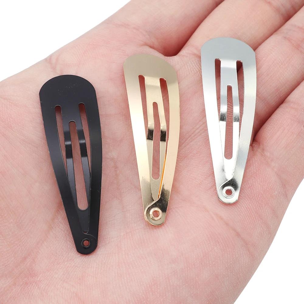 Épingle à cheveux en forme de goutte d'eau, pinces à cheveux BB à pression en métal simple, barrette