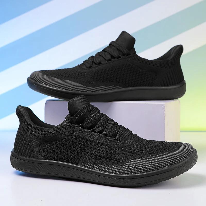 Grande taille 50 51 52 53 54 boîte à bout large pieds nus chaussures hommes chaussures en maille déc