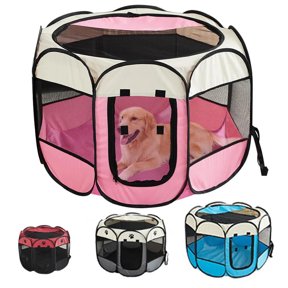 Tente pliable pour animaux de compagnie, poignée Durable, maison pour chat, tissu Oxford, clôture oc