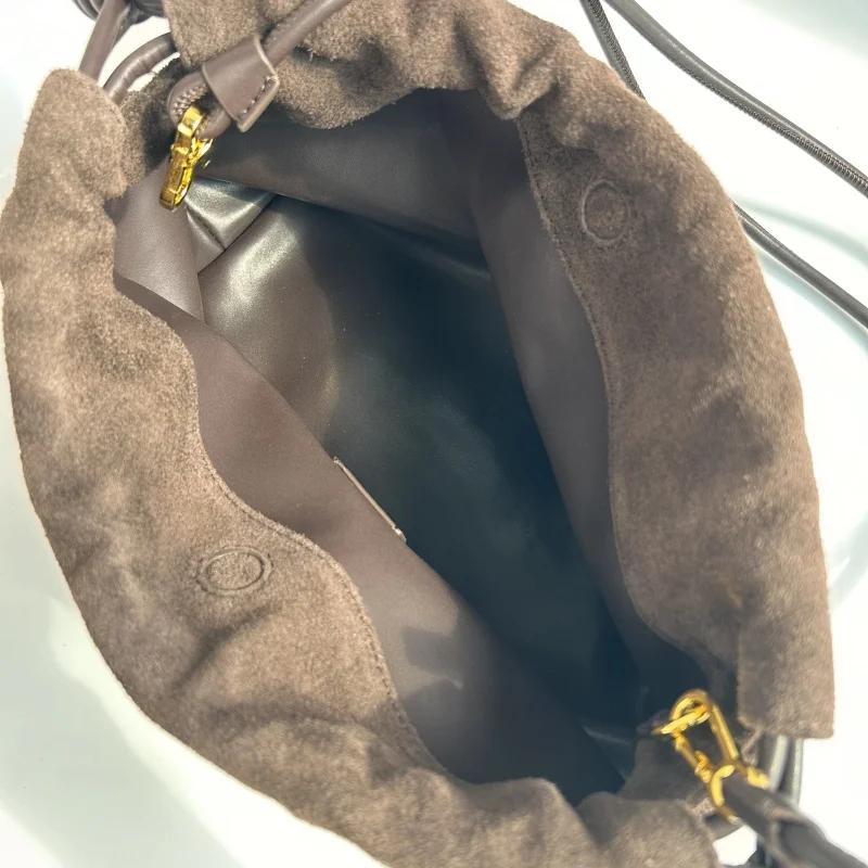 Nouvelle mode mat cordon nuage sac mode unique épaule sac à bandoulière rétro daim peau de vache sac