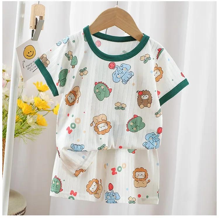 Vêtements d'été pour enfants, ensemble short à manches courtes, t-shirts pour bébés garçons et fille