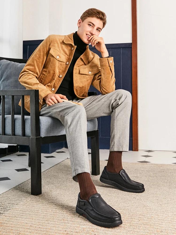 GOLDEN CAMEL mocassins chaussures pour hommes Design d'affaires formel chaussure de luxe homme décon