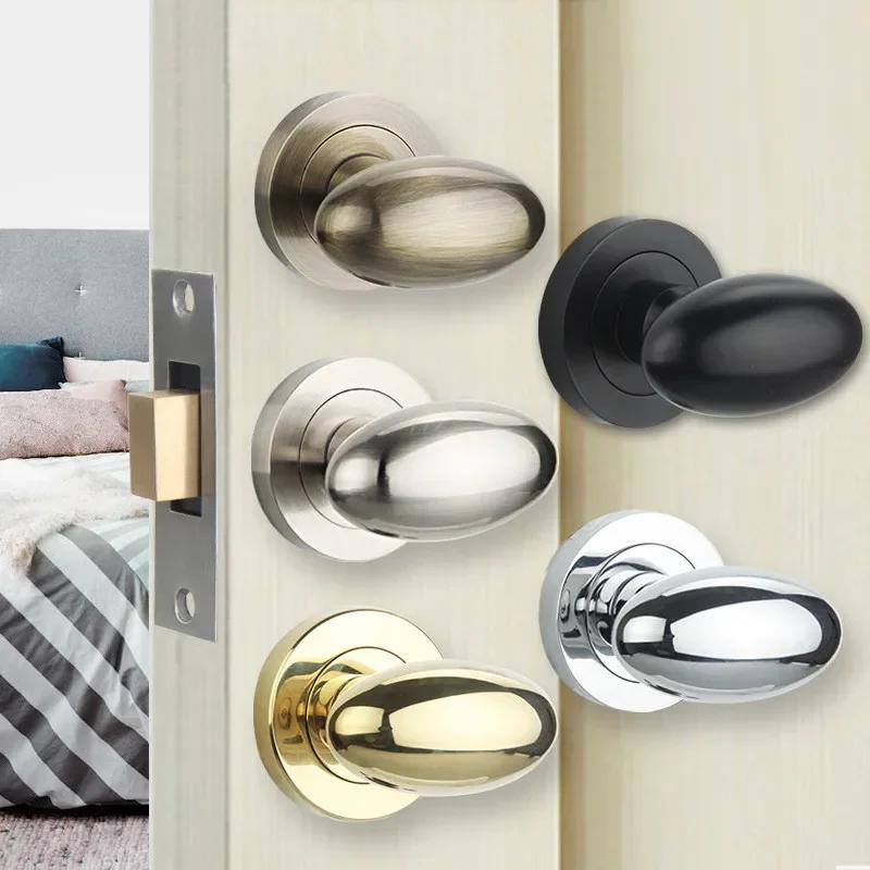 Poignée de porte naren forme d'oeuf sans corps de serrure, alliage de zinc, super belle, quincaillerie pour la maison, 4 couleurs