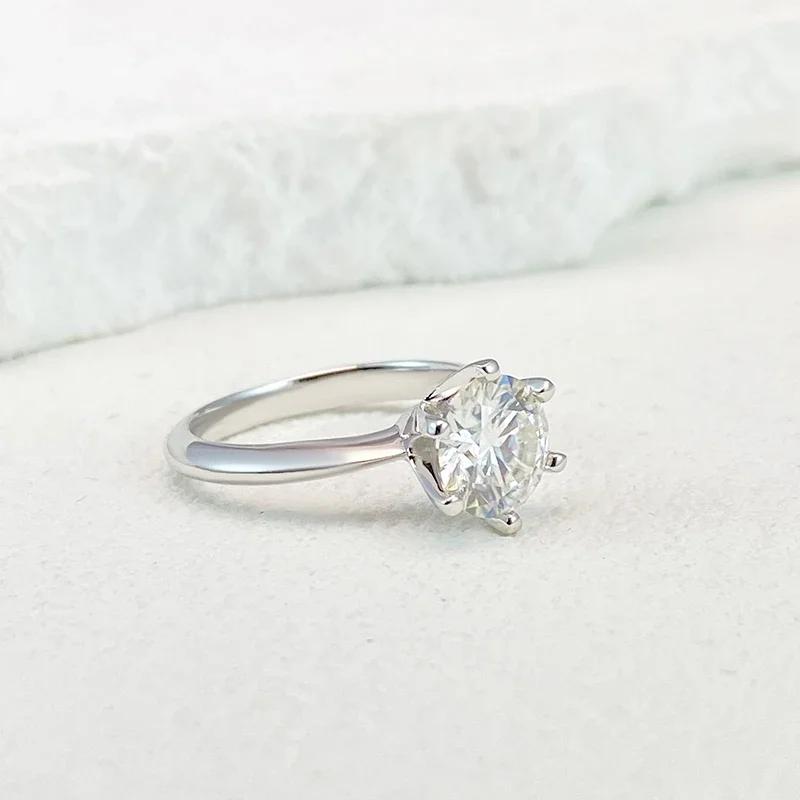 Bague Moissanite 0.5-5ct pour femmes