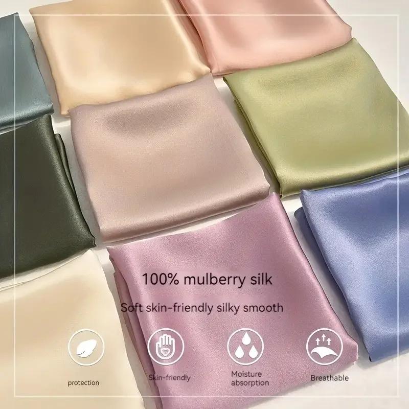 Écharpe 100% soie Bandana femmes foulards carrés foulard mûrier printemps mode luxe haute qualité bandeau Hijab châles