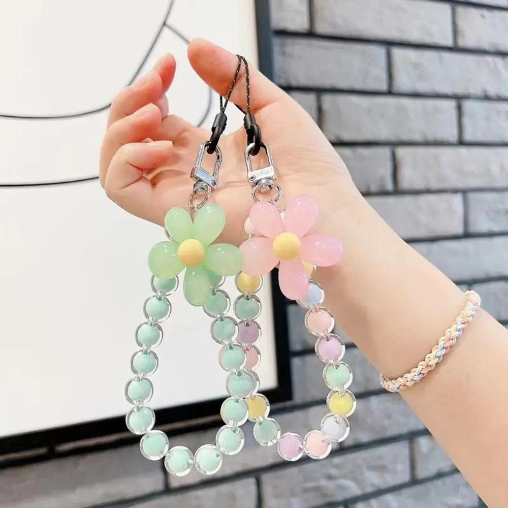 Accessoire de téléphone portable fait main, bijoux d'été, chaînes suspendues, cordon à perles, chaîne de téléphone portable, sangles de téléphone portable, cordon pour clés