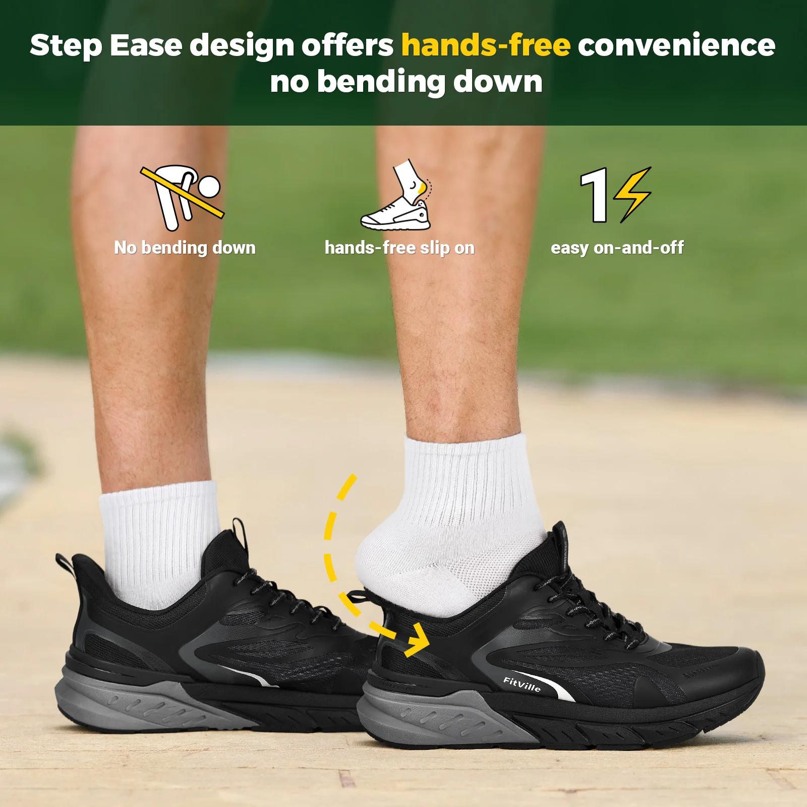 Chaussures de marche Fittington confortables et larges pour hommes
