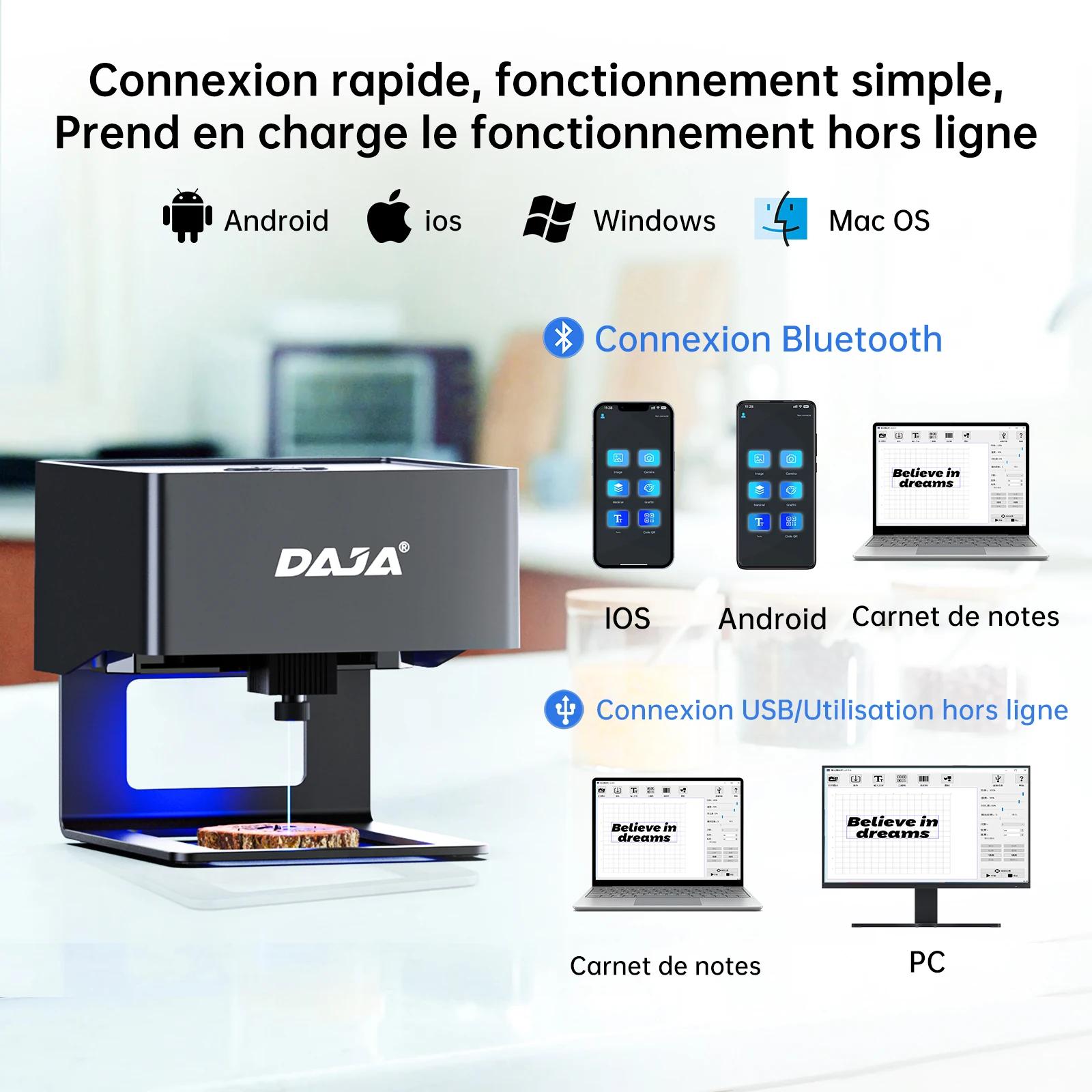 DAAlbanDJ6 Mini graveur laser portable Bluetooth