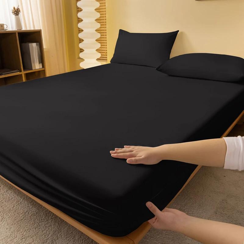 1 pièce de drap de lit mat de couleur unie