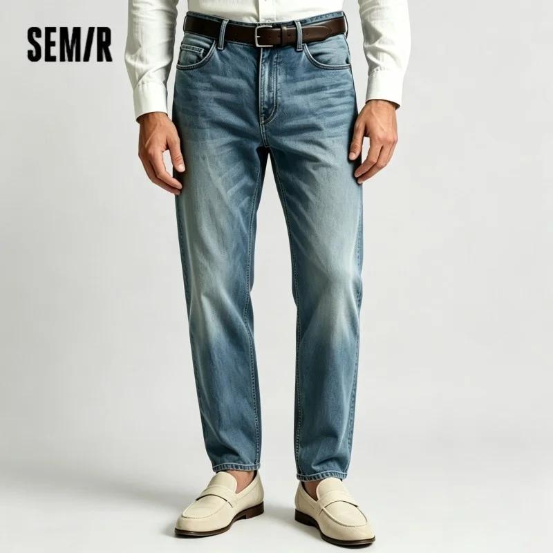Jean Homme Semir Stretch 2026 Rétro Délavé Coupe Droite Urbain Décontracté Quotidien Doux Confortable Tendance