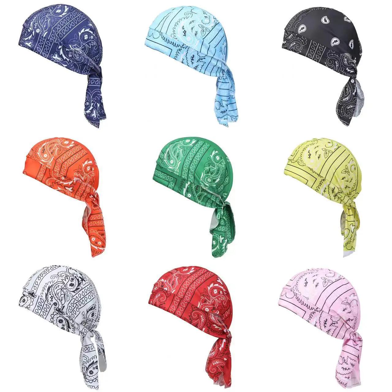 Foulard Bandana pour hommes, foulard de cyclisme, mouchoir, chapeau de Pirate en plein air, moto imprimé Paisley, multicolore, danse Hip-Hop