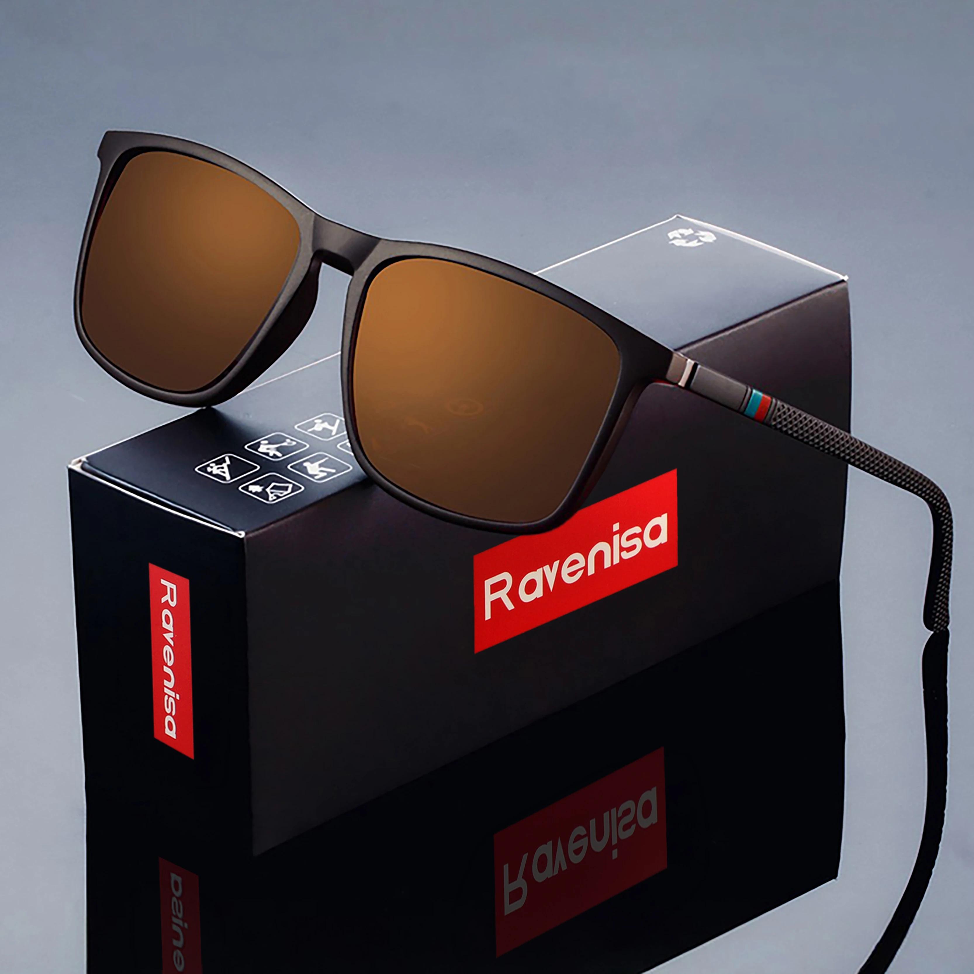 Lunettes de soleil polarisées carrées pour hommes