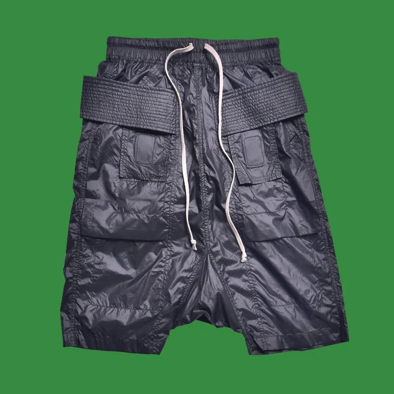 HKSH printemps été nouveau mince genou longueur pantalon jeunesse haute rue mode Shorts hommes Ins Tide Chic foncé Niche