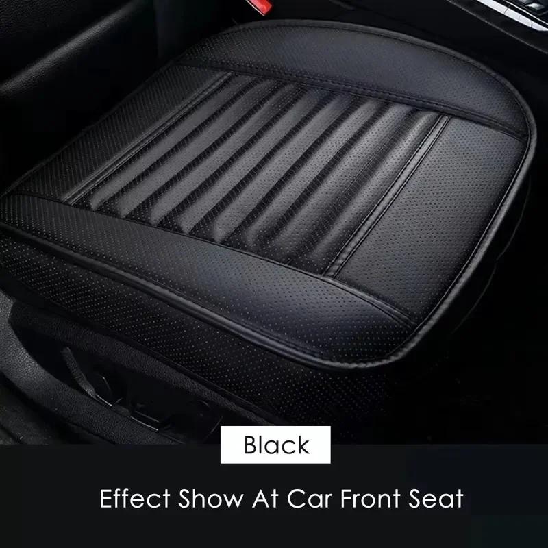 Housse de siège de voiture universelle, tapis respirant en cuir PU pour coussin de chaise automobile, housse de siège avant de voiture, tapis antidérapant quatre saisons